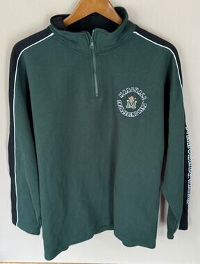 Marshall Thundering Herd Sweatshirt 1/4 Zip Adult Large Cadre Green